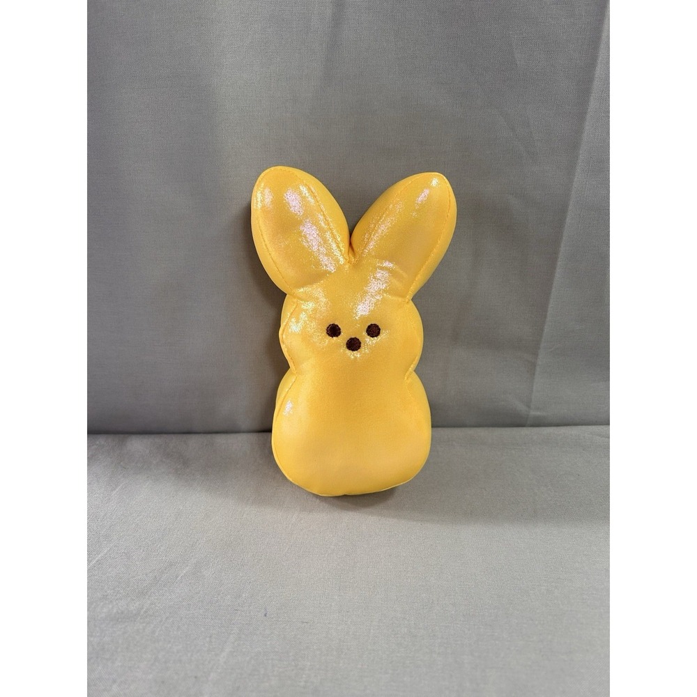 Yellow Peeps Bunny Plush Shiny Yellow 6"x4" Easter Stuffed Animal